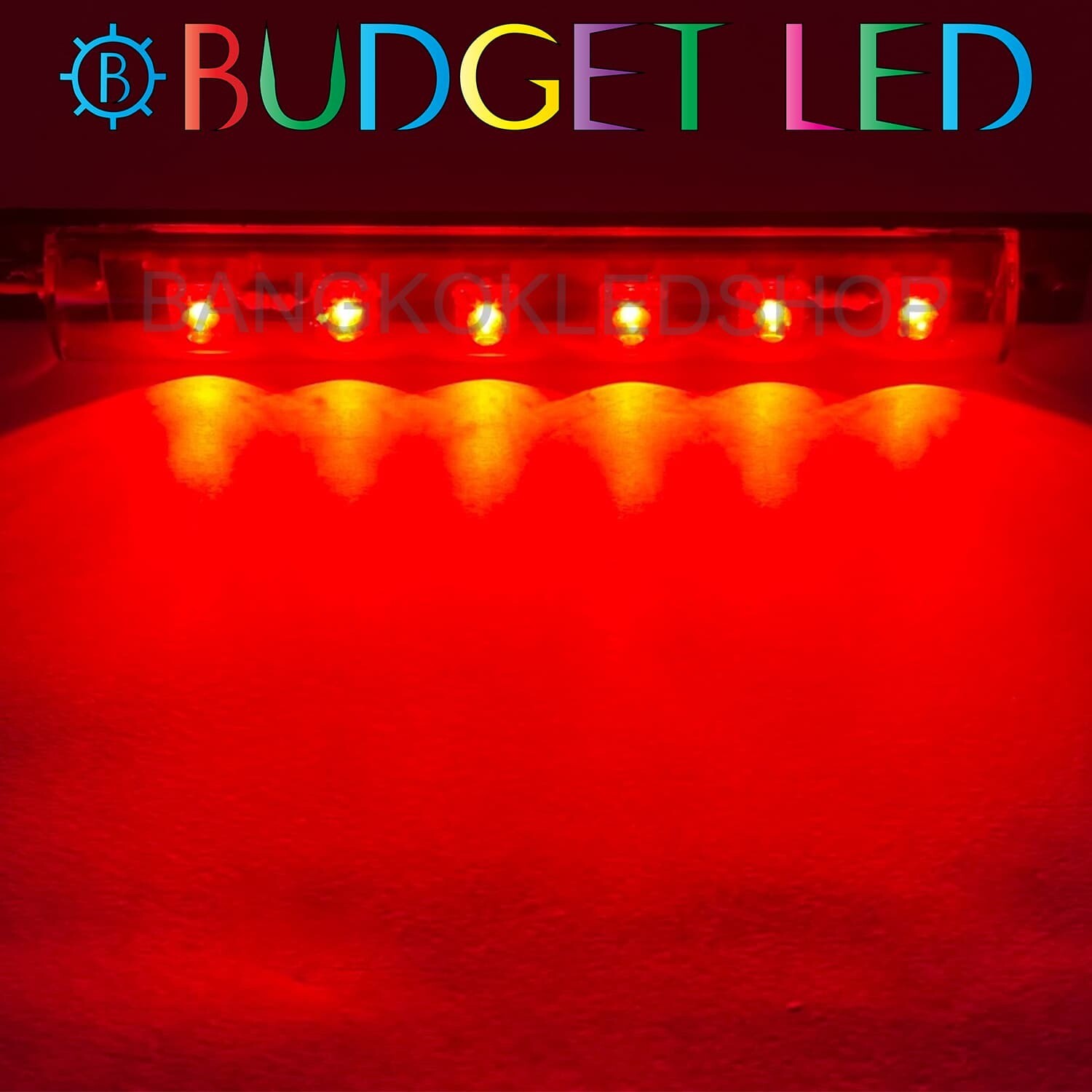 LED black key, stable light 12V Red