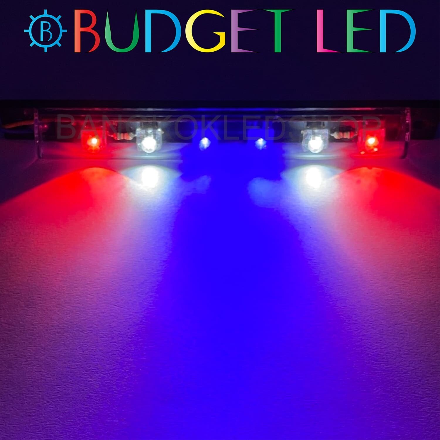 LED black key, stable light 12V  Thai flag