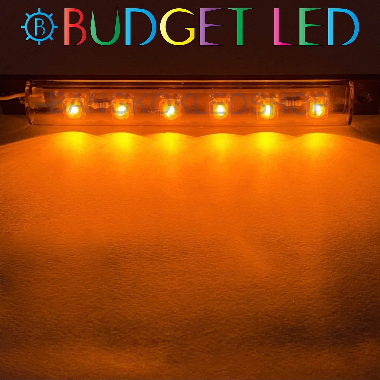 LED black key, stable light 24V Yellow