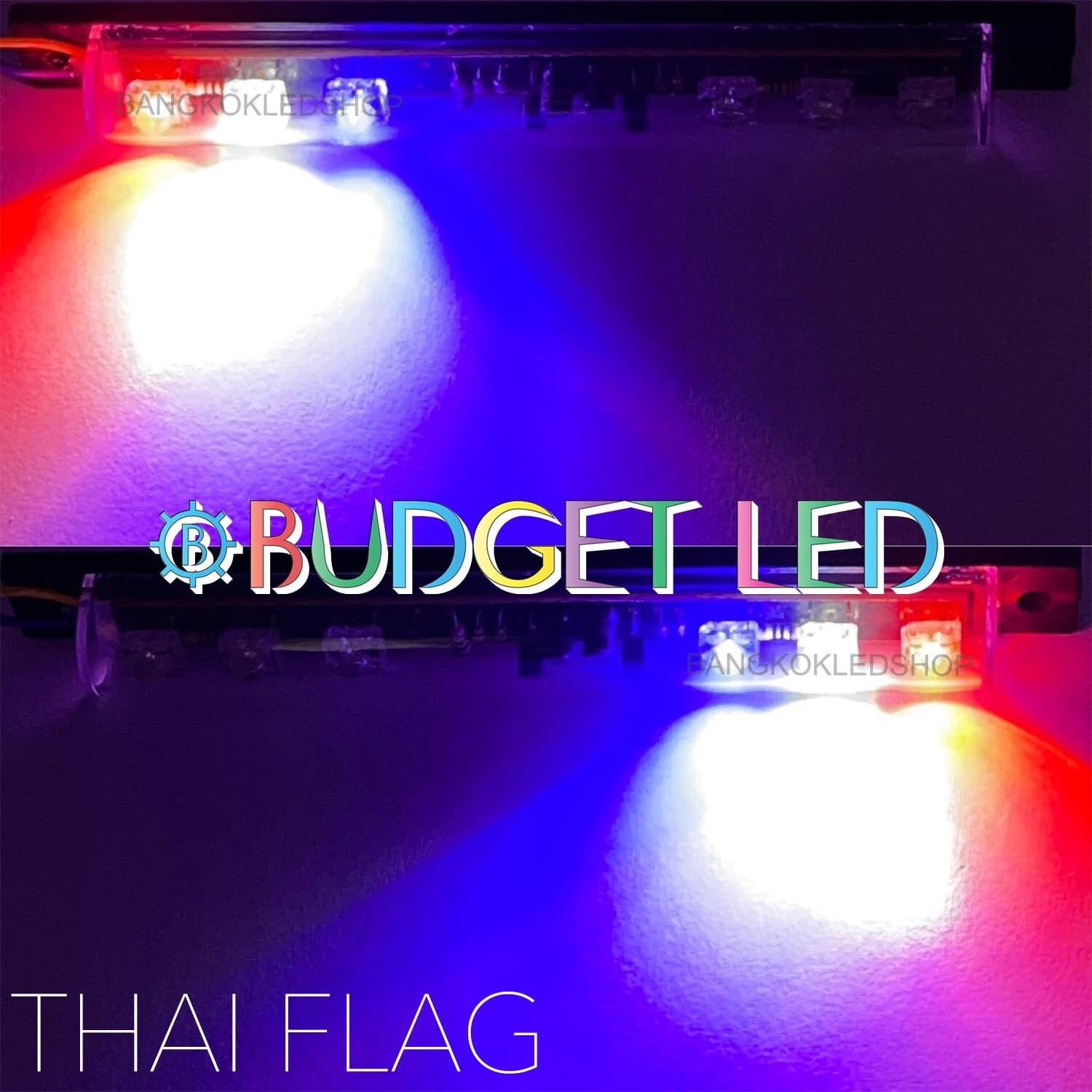 LED black key,Flashing left-right 12V Thai flag