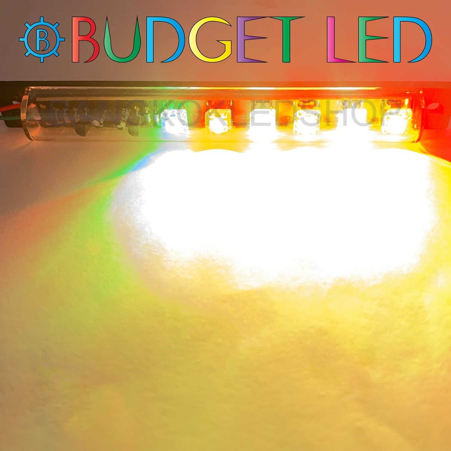 LED black key,Flashing 12V Green-Red