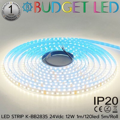 LED STRIP K-BB2835-4000K DC-24V IP20 BUDGET LED LED STRIP K-BB2835-4000K DC-24V IP20 BUDGET LED