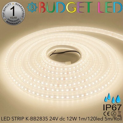 LED STRIP K-BB2835-4000K DC-24V IP67 BUDGET LED LED STRIP K-BB2835-4000K DC-24V IP67 BUDGET LED