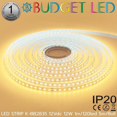 LED STRIP K-BB2835-120-3000K DC-12V IP20 BUDGET LED