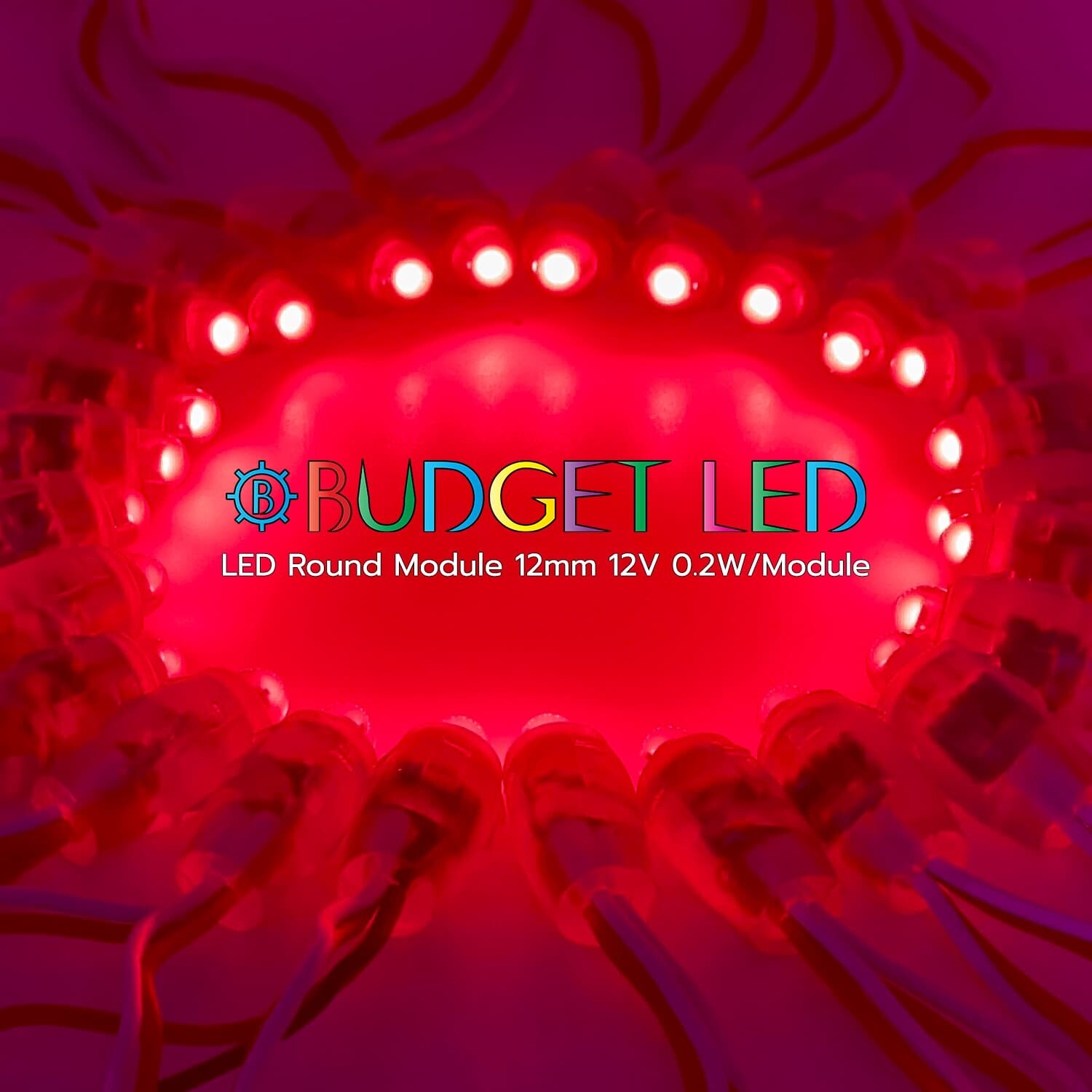 LED Round Module 12V 0.2W 12mm Red