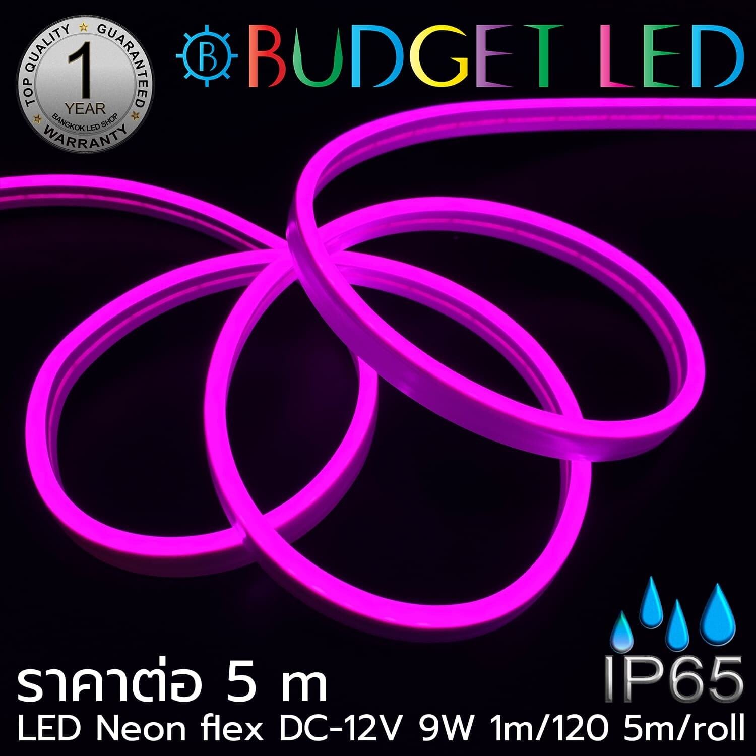 LED Neon Flex B 6x12mm 5M 12V Violet
