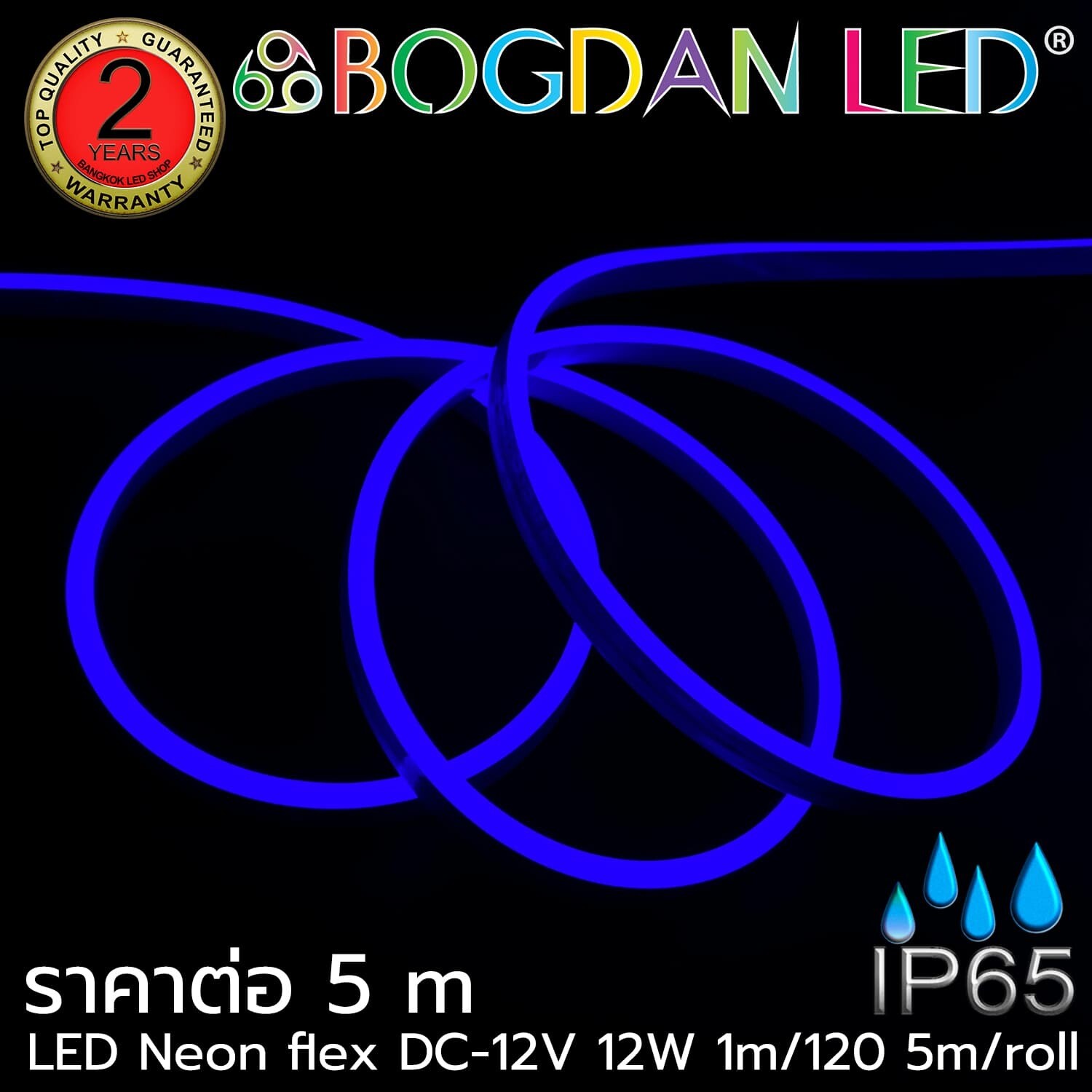 LED Neon Flex Grade A 6x12mm 5M 12V Blue LED Neon Flex Grade A 6x12mm 5M 12V Blue