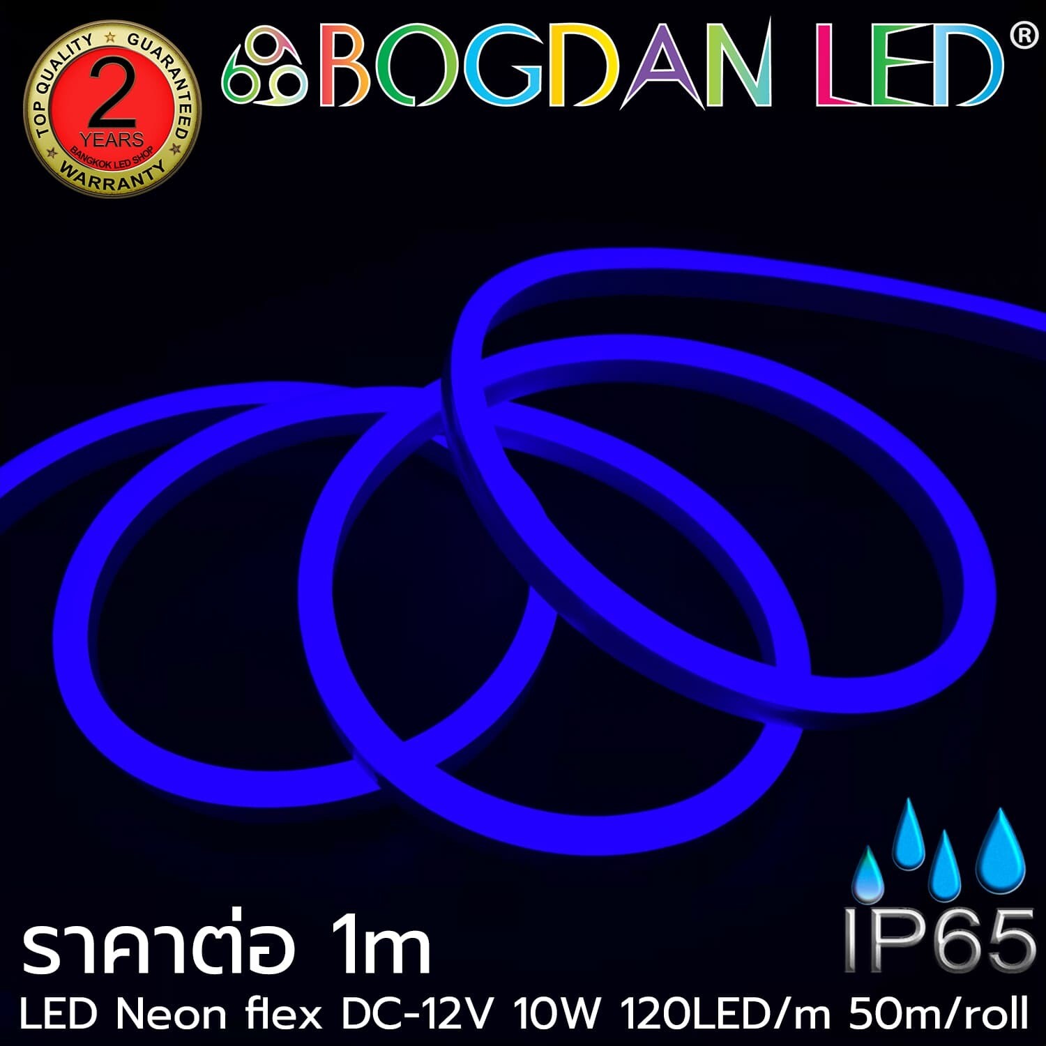 12V DC LED Neon Flex - 8x16mm Blue