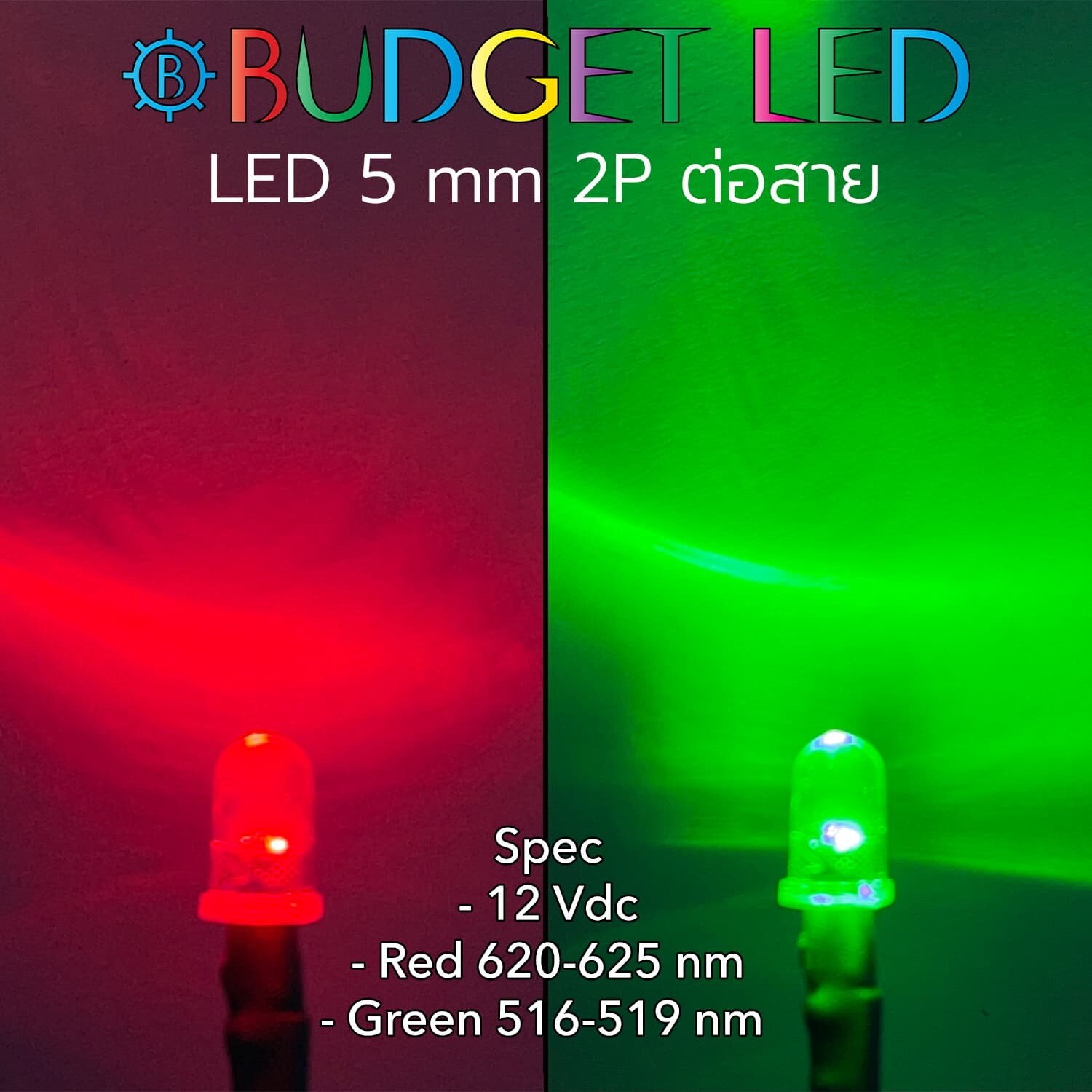 Wired 5.5 LED 12V Red/Green