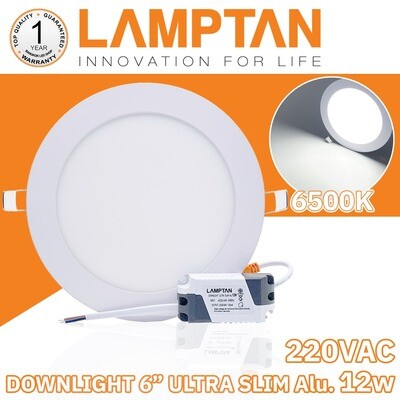 DOWNLIGHT 6” Ultra Slim Alu 12W-6500K
