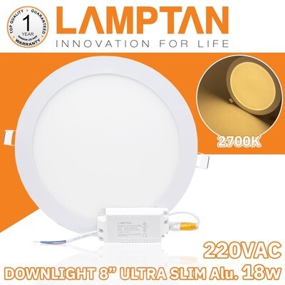 DOWNLIGHT 8” Ultra Slim Alu 18W-2700K