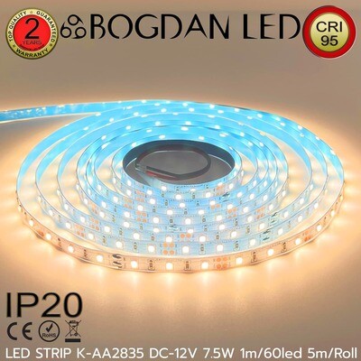 LED STRIP K-AA2835-60-4000K DC-12V IP20 BOGDAN LED