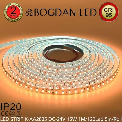 LED STRIP K-AA2835-120-2700K DC-24V IP20 BOGDAN LED