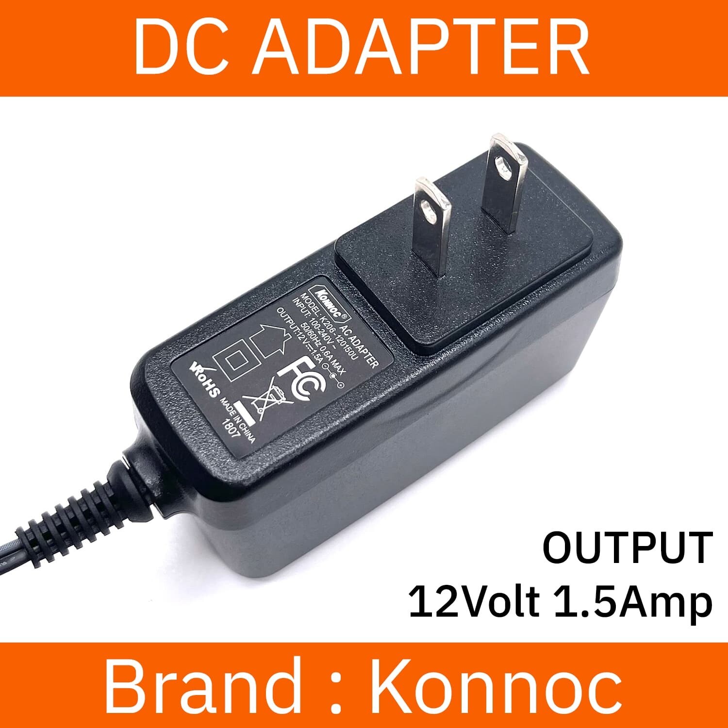 Adaptor 12V 1.5A Konnoc