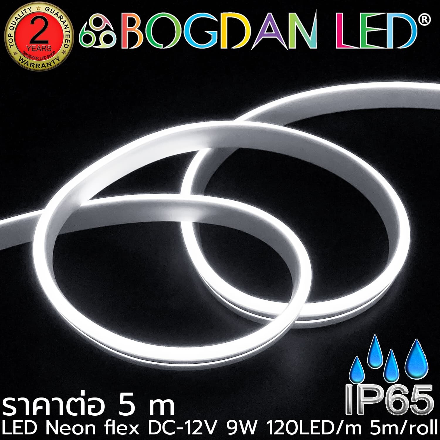 LED Neon Flex Grade A 5x10mm 5M 12V White 6500K LED Neon Flex Grade A 5x10mm 5M 12V White 6500K