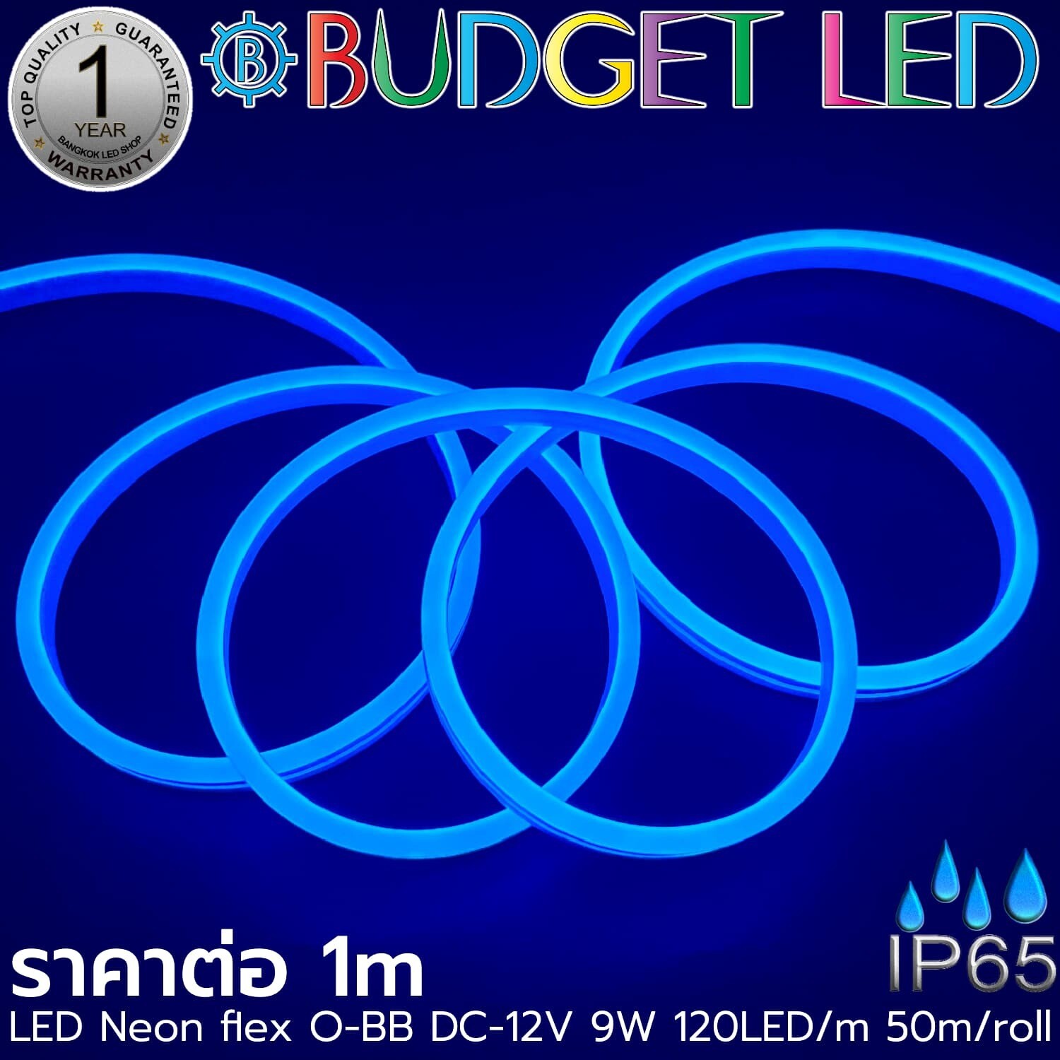 LED Neon Flex-0-BB-8x15mm Blue 12V