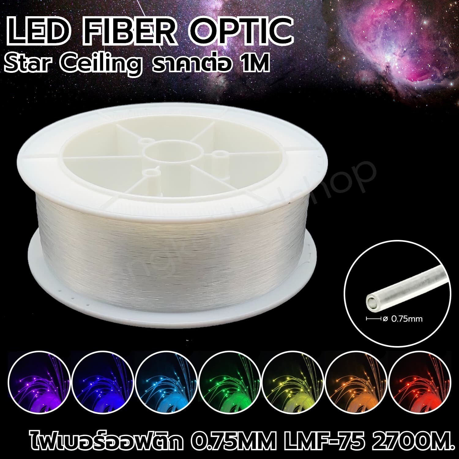LED Fiber optic 0.75MM LMF-75 1M