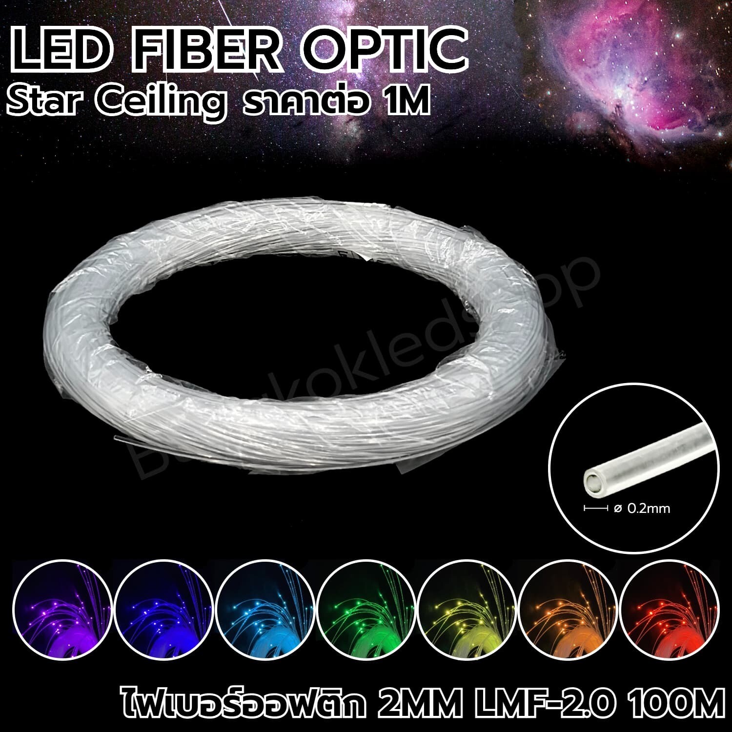 LED Fiber optic 2MM LMF-2.0 1M