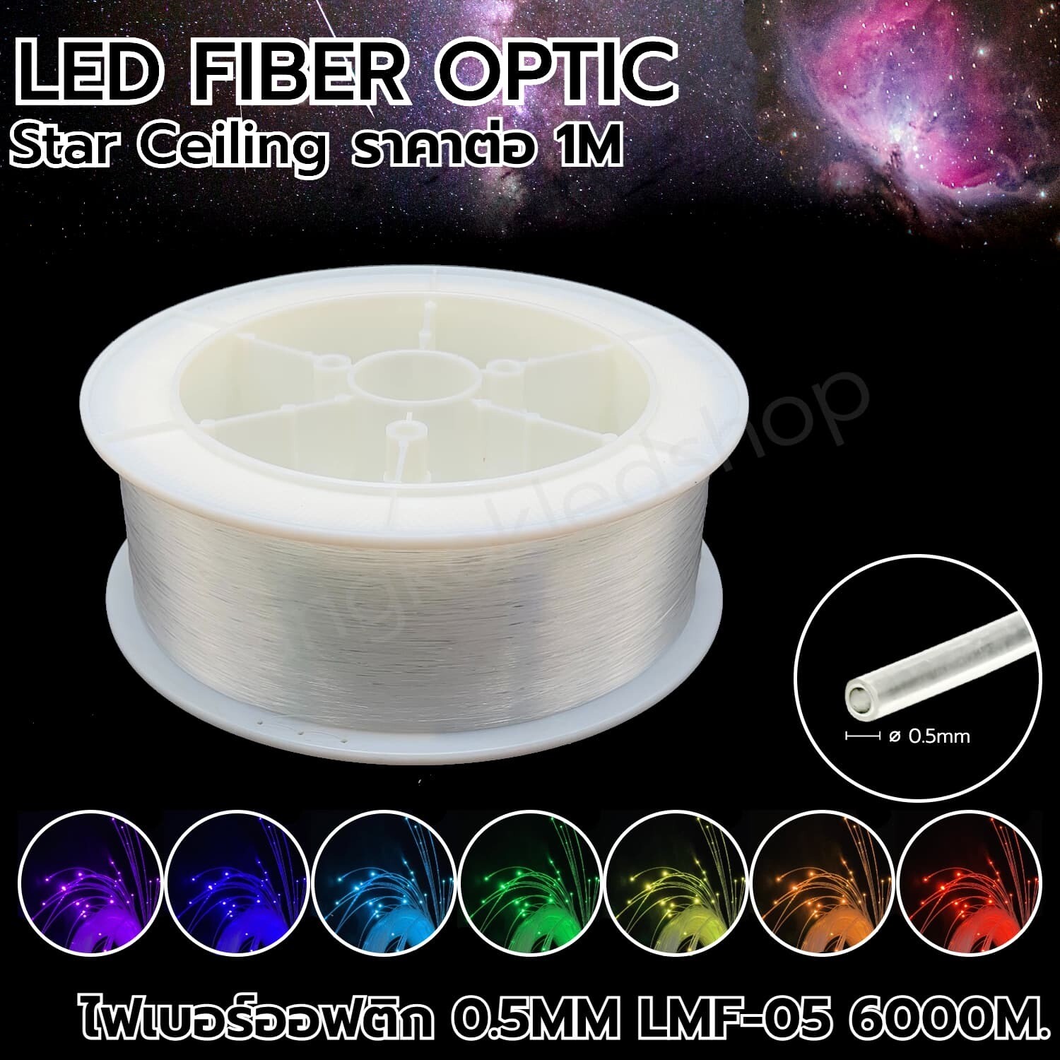 LED Fiber optic 0.5MM LMF-05 1M