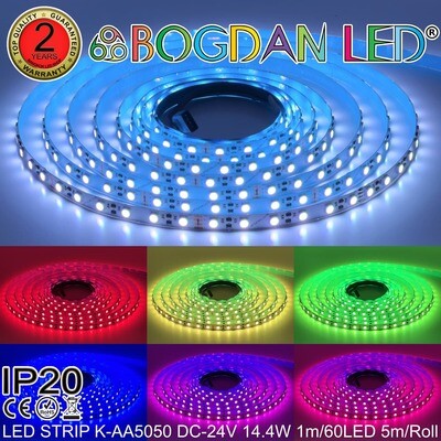 LED STRIP K-AA-CC-5050-RGB DC-24V IP20 BOGDAN LED