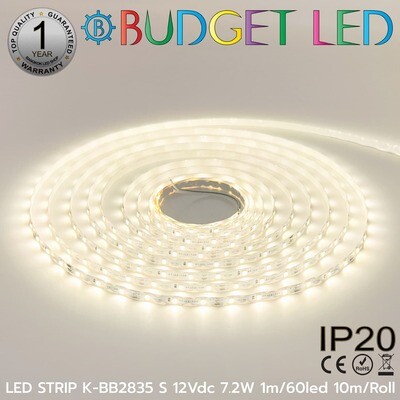 LED STRIP K-BB2835-S-60-4000K DC-12V IP20 10M BUDGET LED