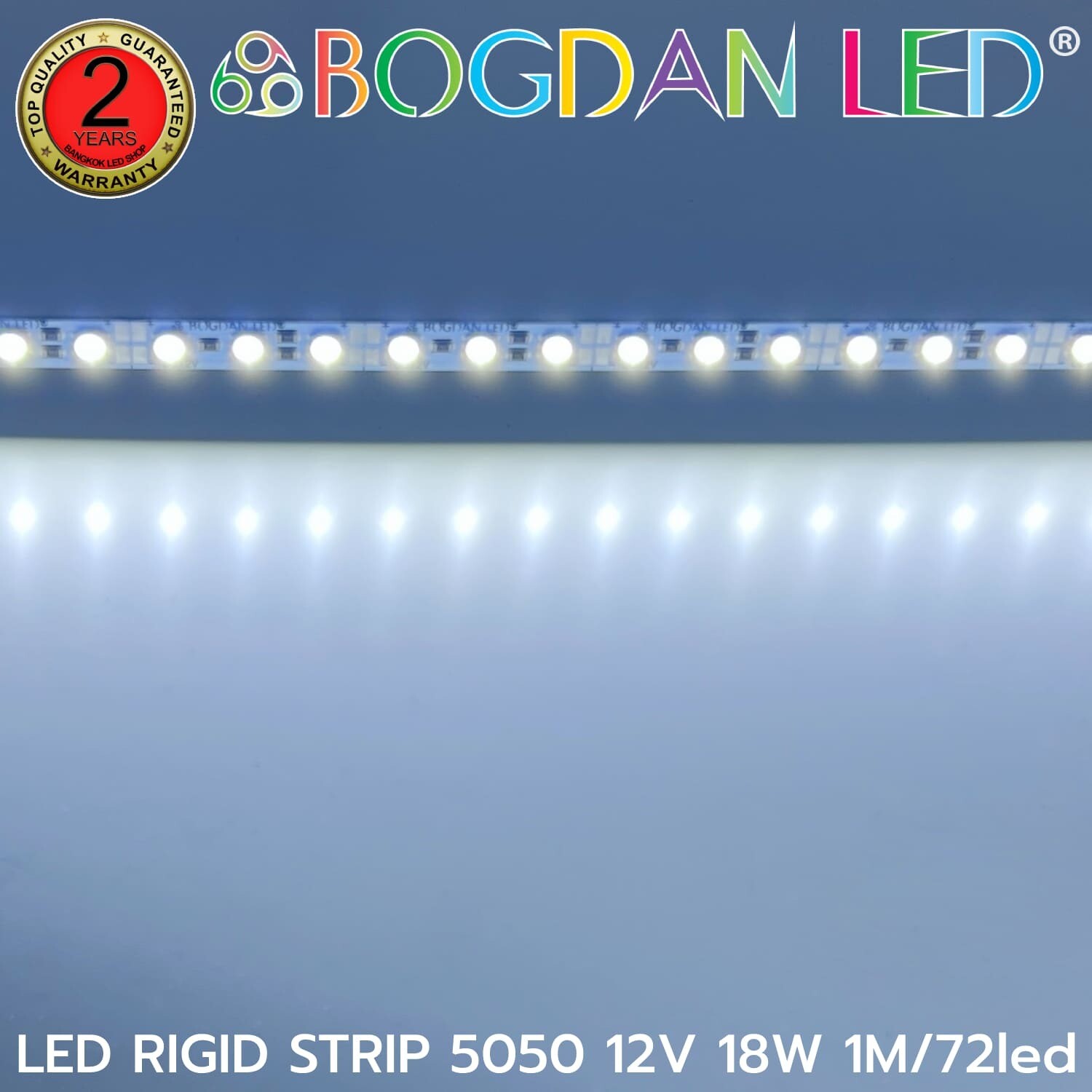 LED RIGID STRIP 5050 1M/72LED 12V 18W White 9000K