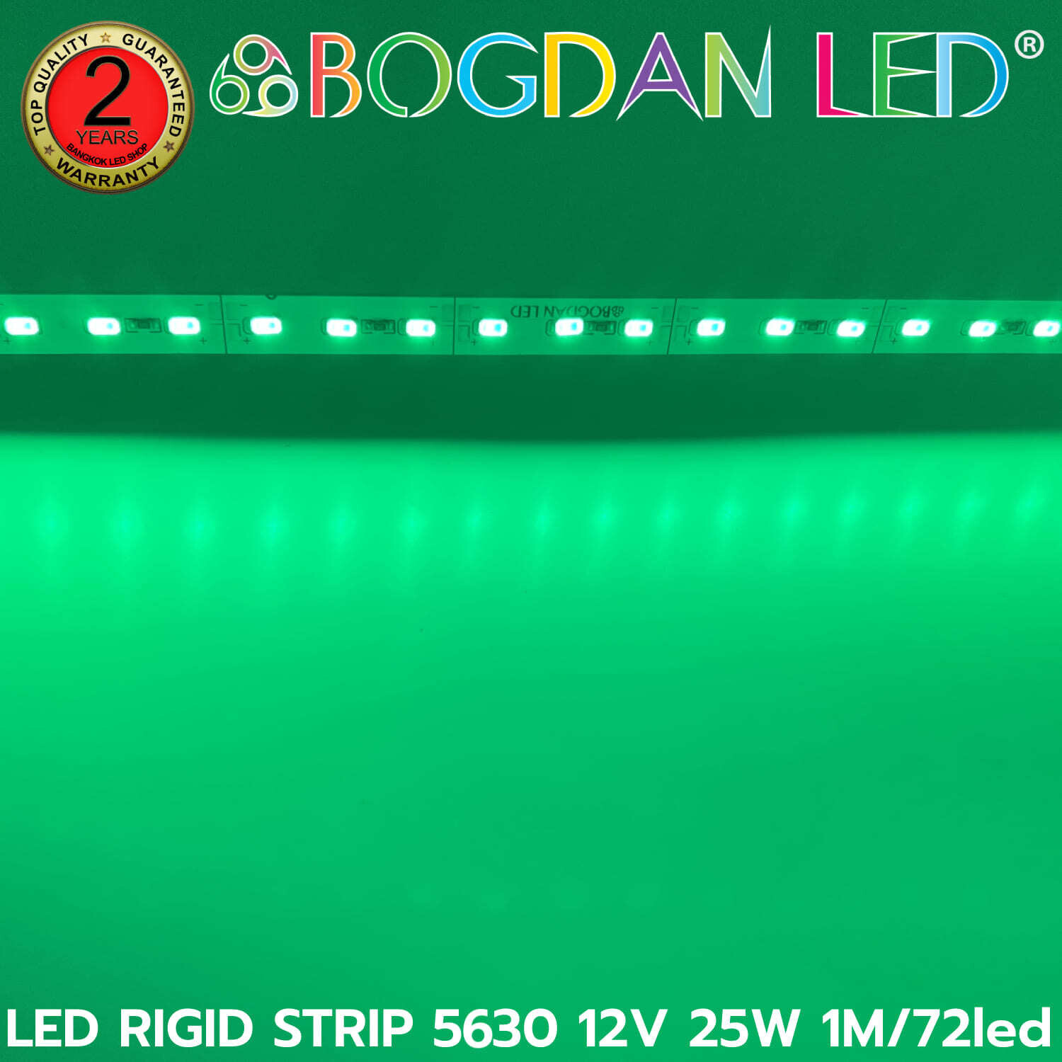 LED RIGID STRIP  A5630 1M/72LED 12V 25W Green