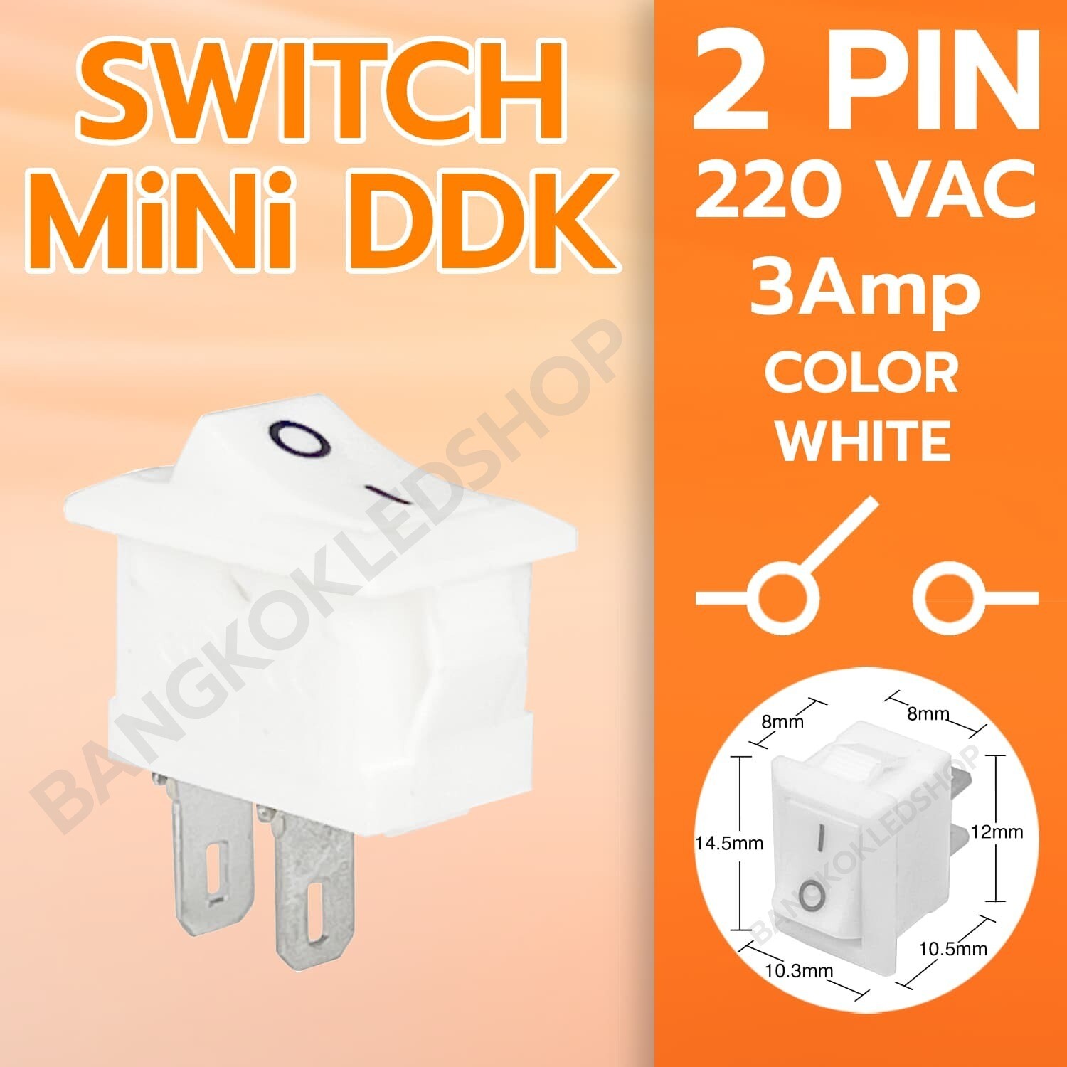 SWITCH MINI DDK KCD11 2P  White , Black