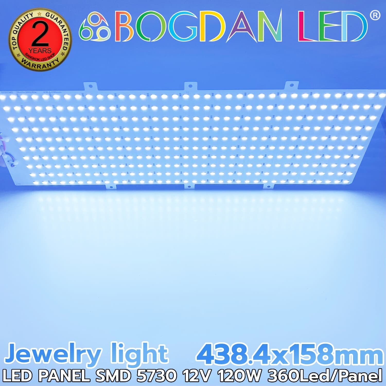 LED PANEL K-AA5730 360LED 120W DC-12V IP20 438.4x158mm 10000K