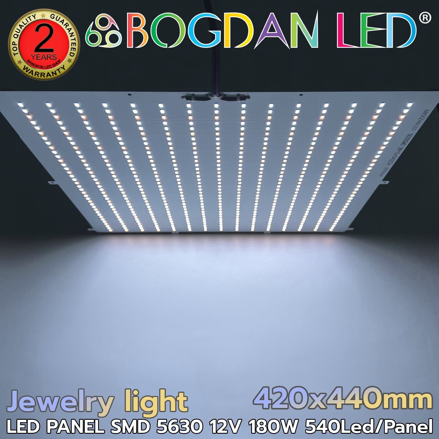 LED PANEL K-AA5630 540LED 180W DC-12V IP20 420x440mm Warm+White