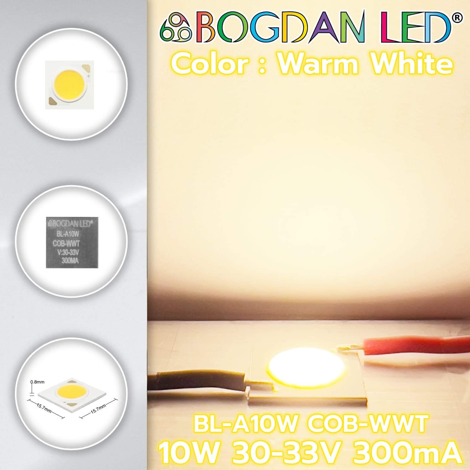 BL-A10W-COB-Warm White 10W 30-33V 300mA BL-A10W-COB-Warm White 10W 30-33V 300mA