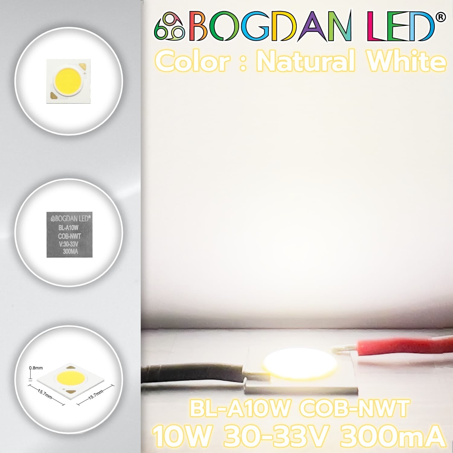 BL-A10W-COB-Natural white 10W 30-33V 300mA BL-A10W-COB-Natural white 10W 30-33V 300mA