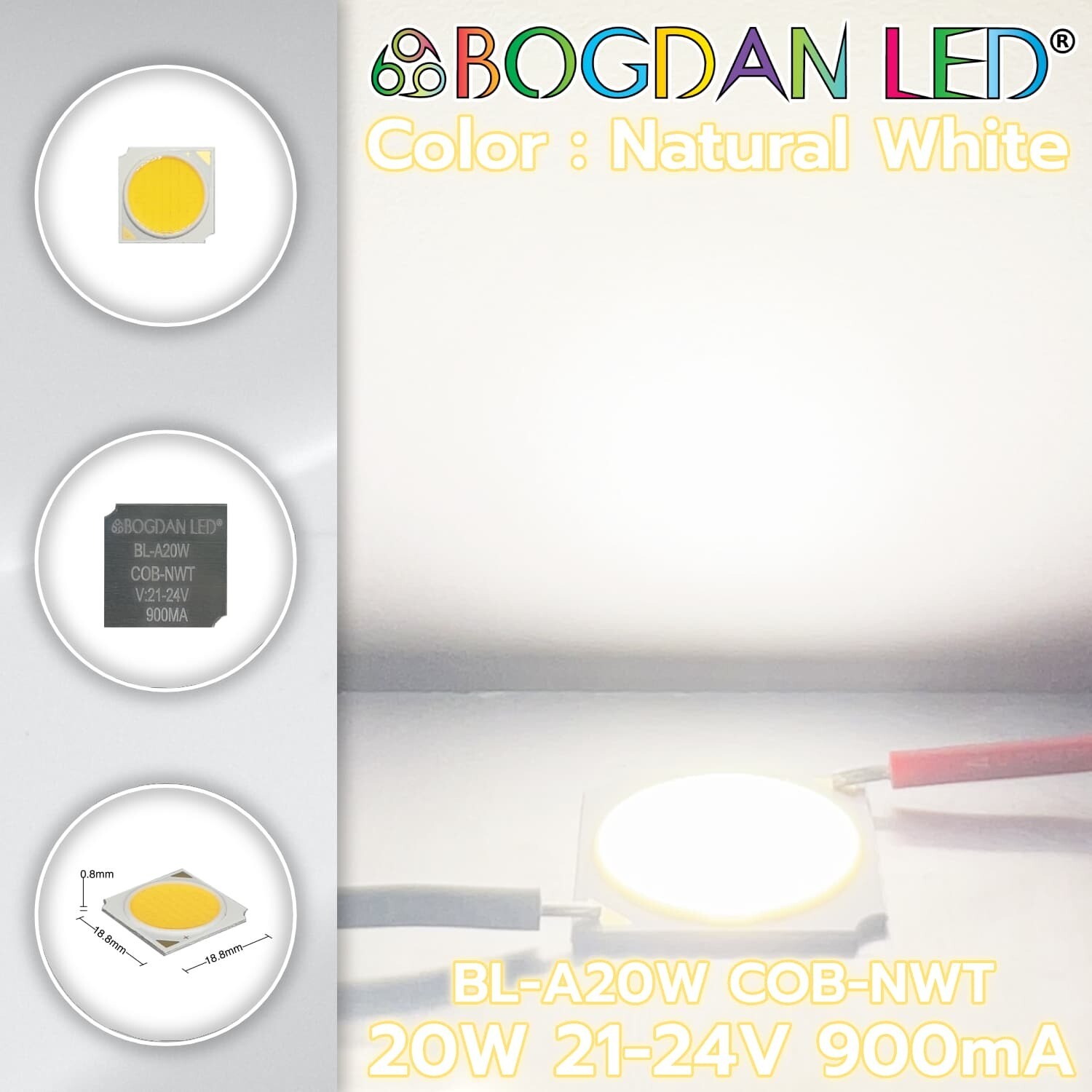 BL-A20W-COB-Natural White 20W 21-24V 900mA
