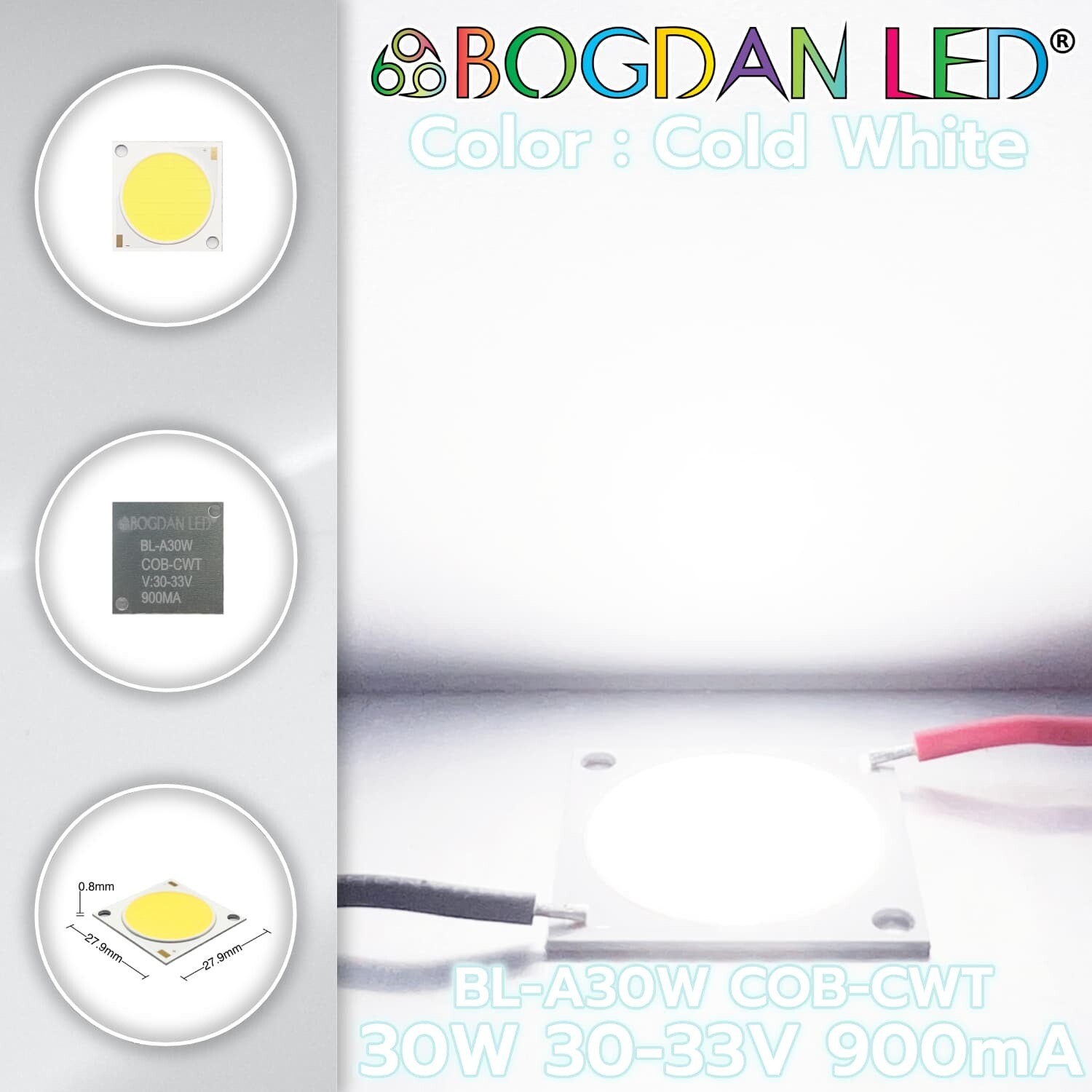 BL-A30W-COB-Cold White 30W 30-33V 900mA BL-A30W-COB-Cold White 30W 30-33V 900mA