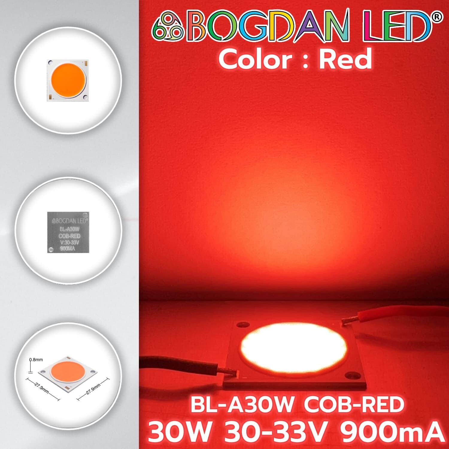 BL-A30W-COB-Red 30W 30-33V 900mA