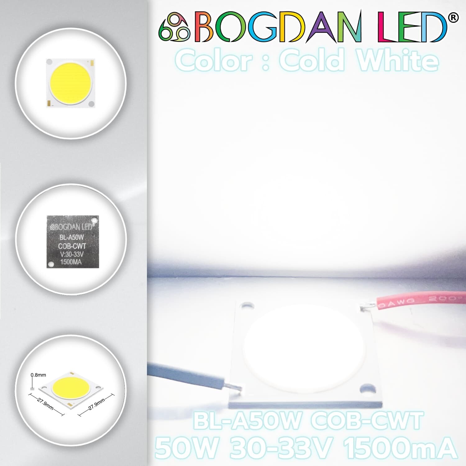 BL-A50W-COB-Cold White 50W 30-33V 1500mA