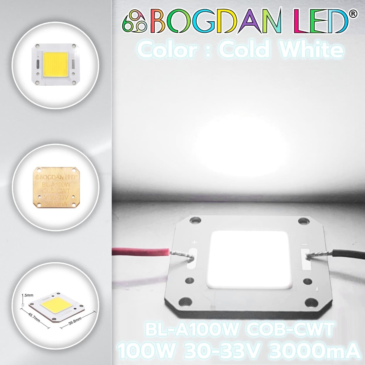 BL-A100W-COB-Cold White 100W 30-33V 3000mA