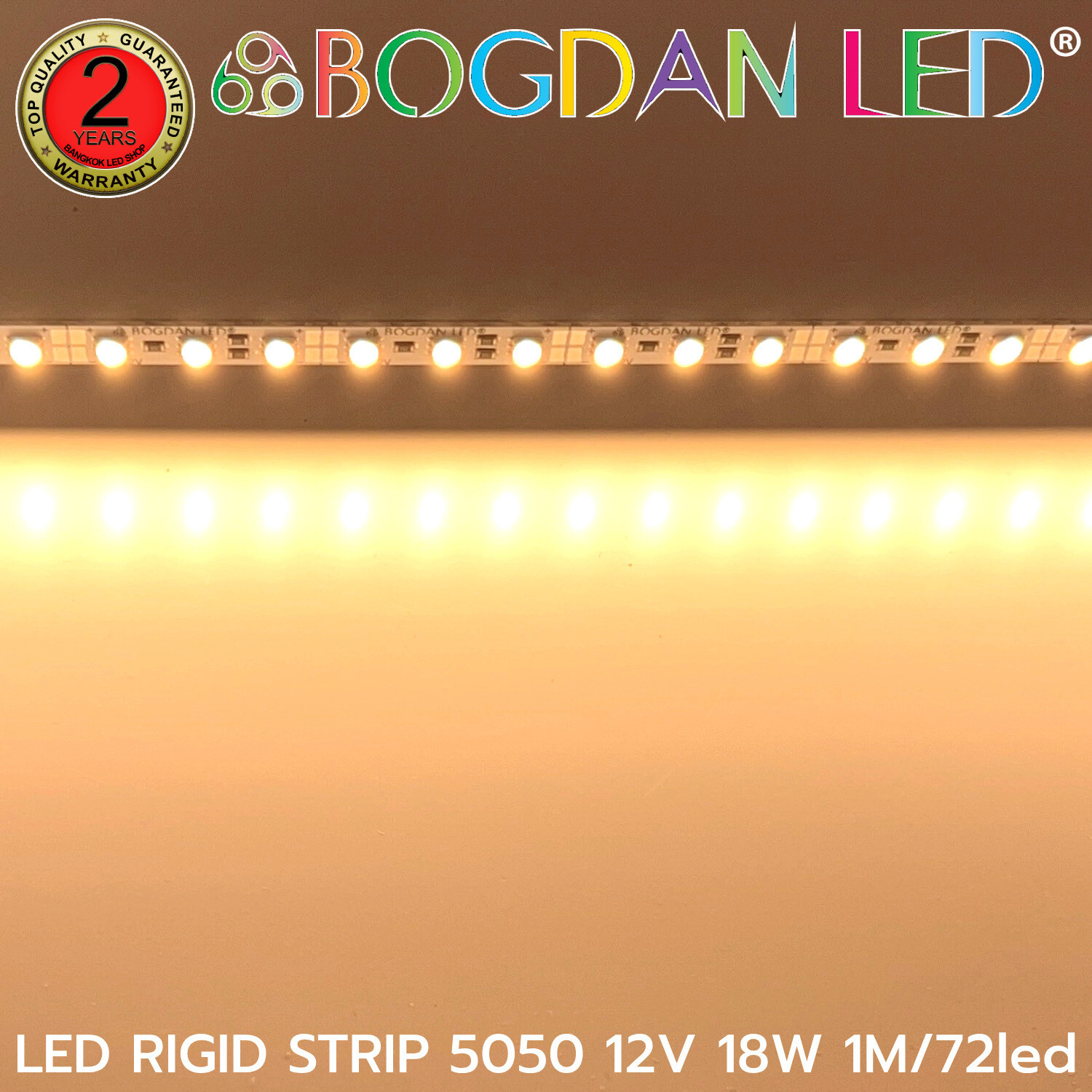 LED RIGID STRIP 5050 1M/72LED 12V 18W Warm White 3000K
