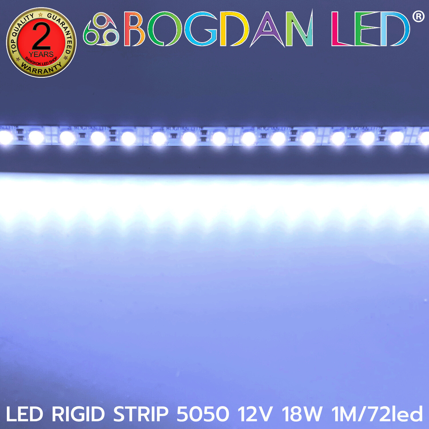 LED RIGID STRIP 5050 1M/72LED 12V 18W White 10000K