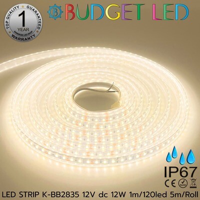 LED STRIP K-BB2835-4000K DC-12V IP67 BUDGET LED LED STRIP K-BB2835-4000K DC-12V IP67 BUDGET LED