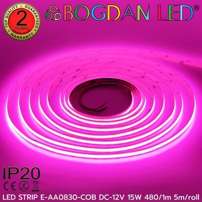 LED STRIP E-AA0830-COB-PINK DC-12V IP20 BOGDAN LED