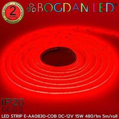 LED STRIP E-AA0830-COB-RED DC-12V IP20 BOGDAN LED
