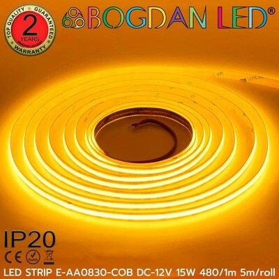 LED STRIP E-AA0830-COB-YELLOW DC-12V IP20 BOGDAN LED