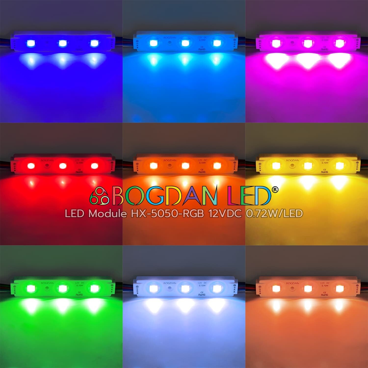 LED Module HX-5050-RGB 12VDC 0.72W