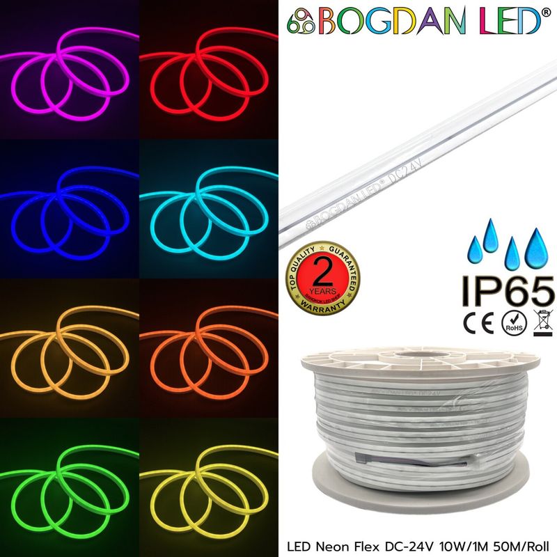 24V IP65 LED Neon Flex 8x16 mm 1 Meters