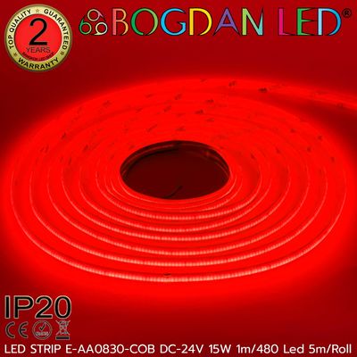 LED STRIP E-AA0830-COB-RED DC-24V IP20 BOGDAN LED