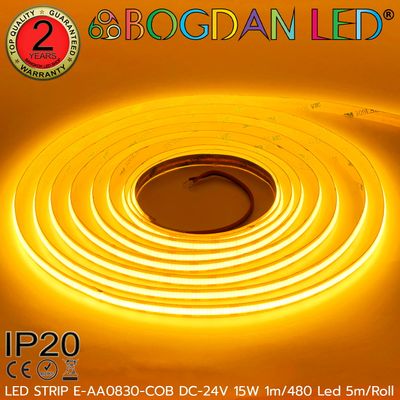 LED STRIP E-AA0830-COB-YELLOW DC-24V IP20 BOGDAN LED