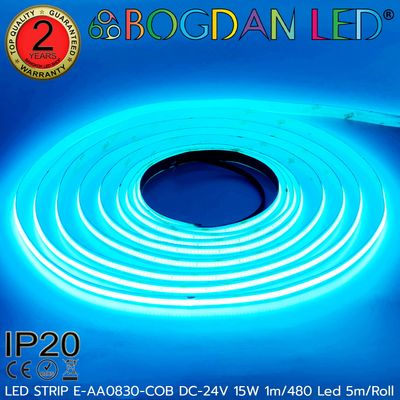 LED STRIP E-AA0830-COB-ICE BLUE DC-24V IP20 BOGDAN LED