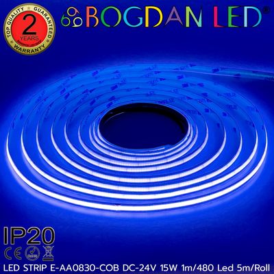 LED STRIP E-AA0830-COB-BLUE DC-24V IP20 BOGDAN LED