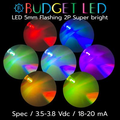 LED 5mm Flashing 2P S/P 7 Color (B)